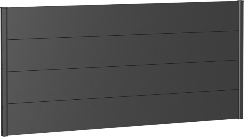 BIOHORT VEGGPANEL FOR LEVEGG UTEN AKRYLGLASS 200X90 MØRK GRÅ METALLIC