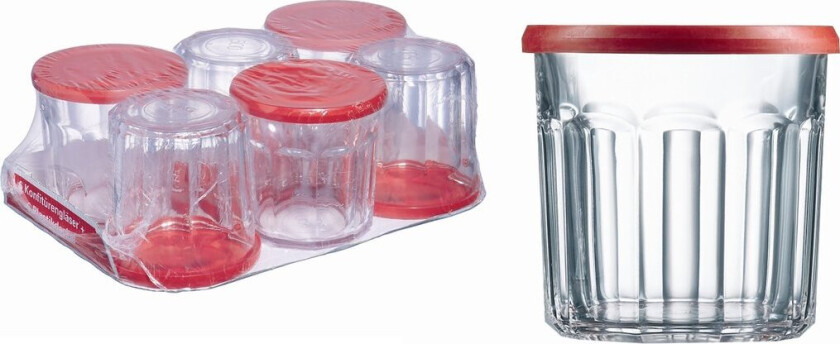 LUMINARC GLASSKRUKKE 0,5L M/LOKK 6PK