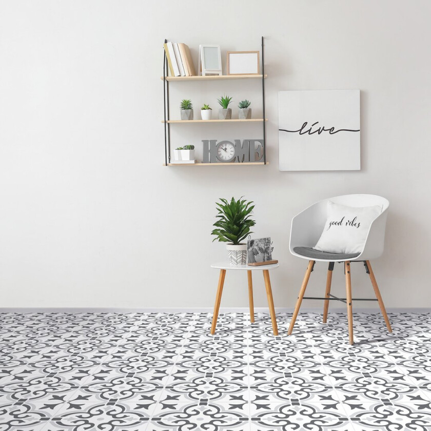 CLASSIC GULVFLISER - MOTIF GREY