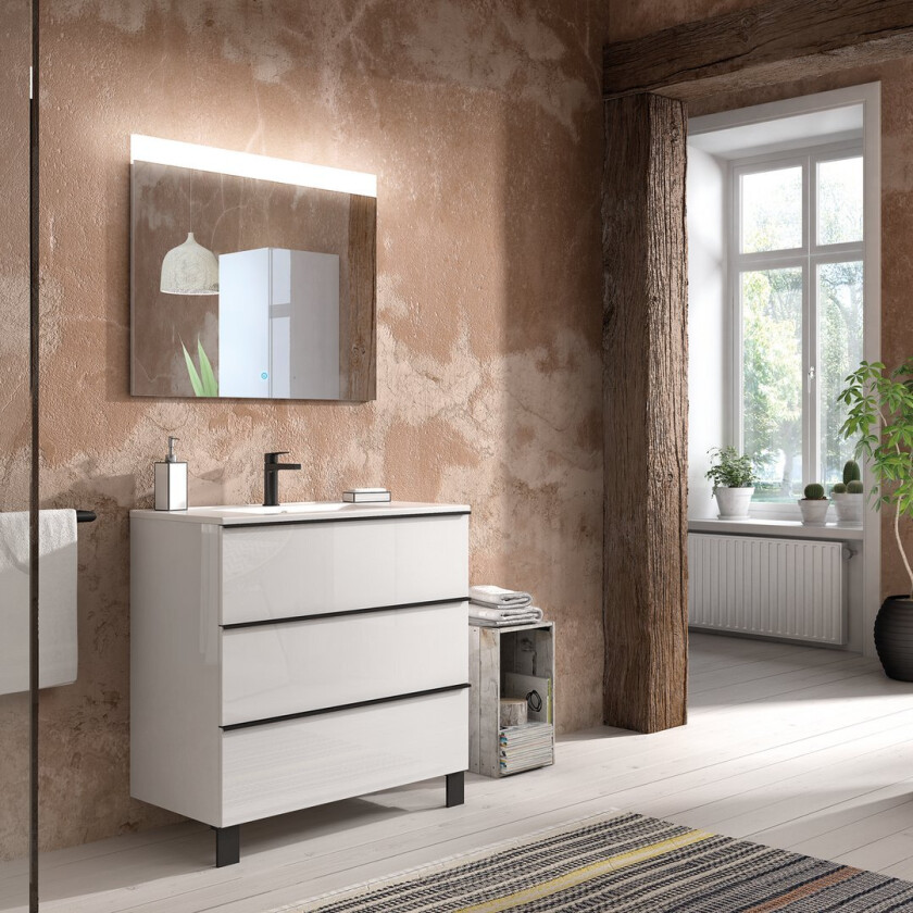 ALLIBERT SANTIAGO UNDERSKAP 80 CM ALPINE HVIT HØYGLANS