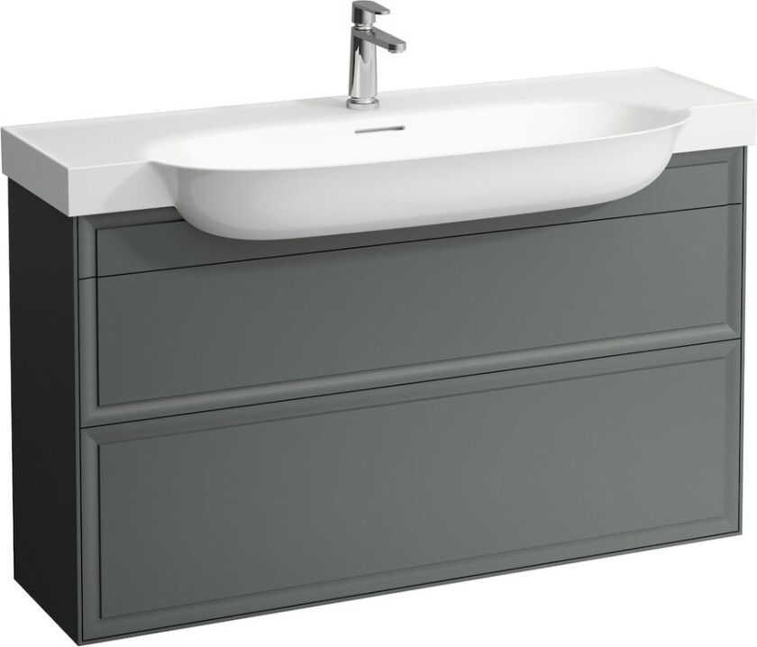 Bilde av LAUFEN NEW CLASSIC SERVANTSKAP 120 CM 2 SKUFFER TRAFIKKGRÅ