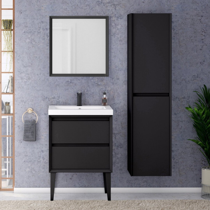 ALLIBERT DELTA UNDERSKAP 60 CM MATT SORT