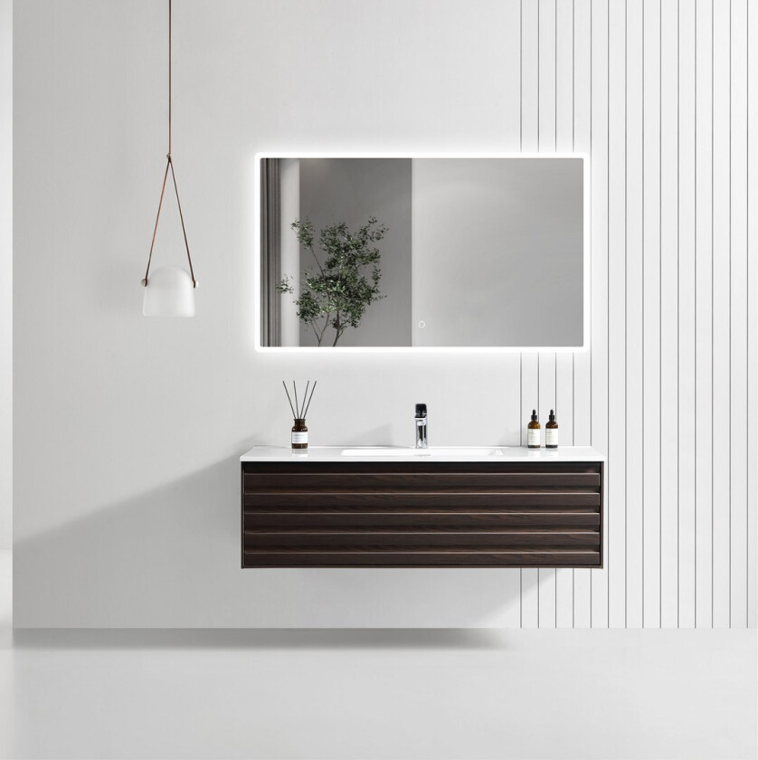 LIND UNIQUE 120 BADEROMSMØBEL WENGE MØRK U/SPEIL