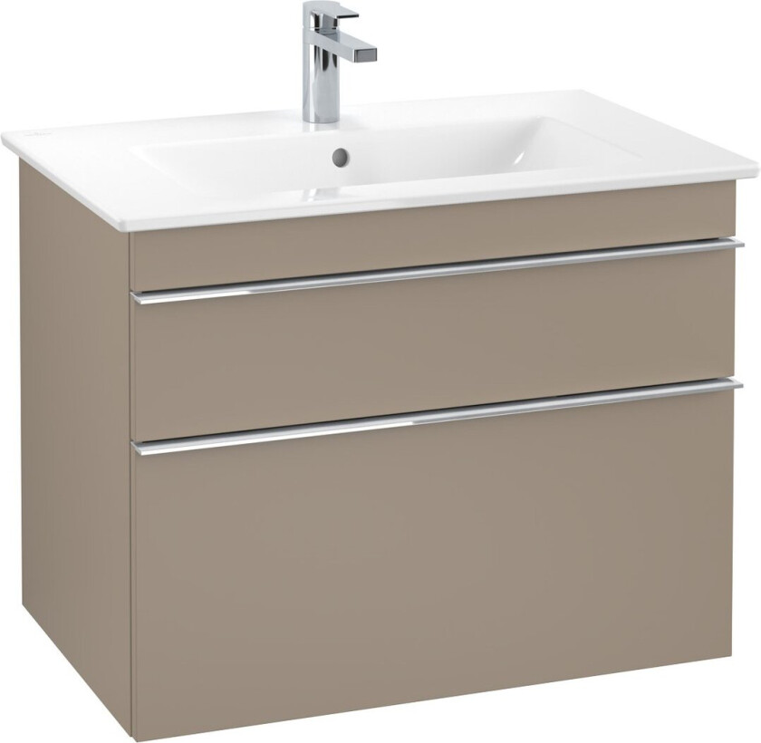 VILLEROY & BOCH VENTICELLO SERVANTSKAP TRØFFELGRÅ M/2 SKUFFER, 753 X 590 X 477 MM