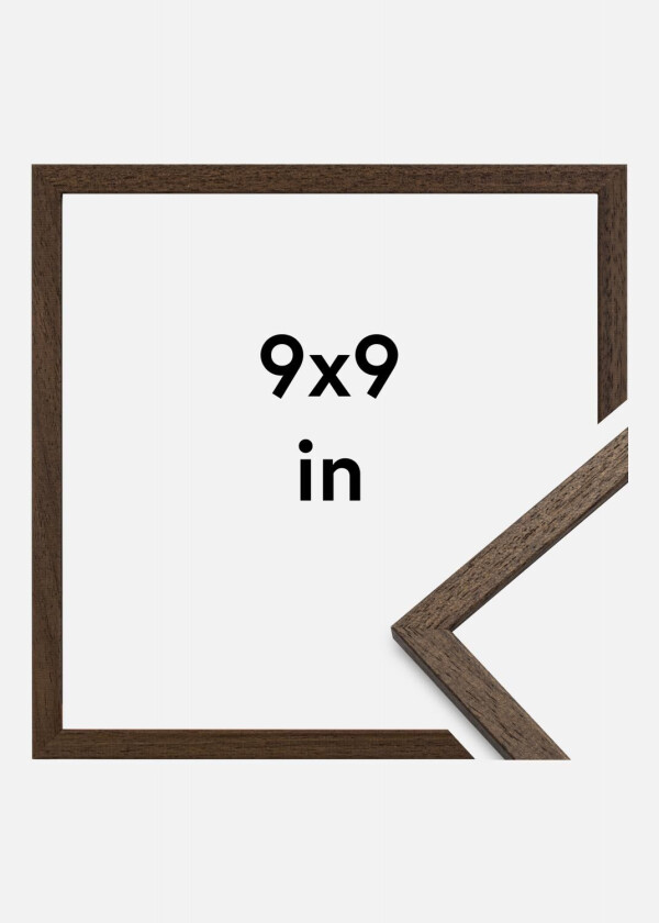 Ramme Edsbyn Akrylglass Valnøtt 9x9 Inches (22,86x22,86 Cm)