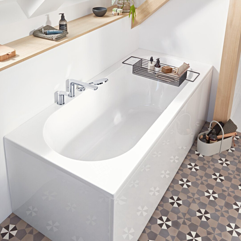 VILLEROY & BOCH O.NOVO BADEKAR 180X80 FOR INNBYGGING HVIT ALPIN