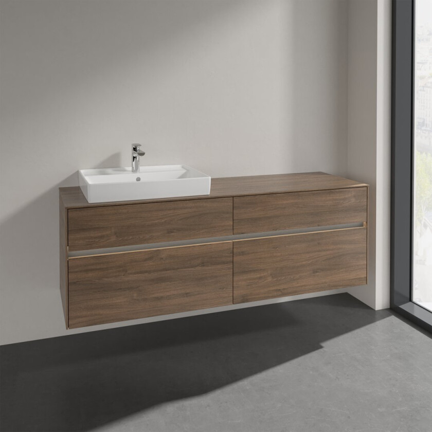 Bilde av VILLEROY & BOCH COLLARO SERVANTSKAP 160 M/LYS FOR SERVANT VENSTRE 60 CM M/4 SKUFFER ARIZONA EIK