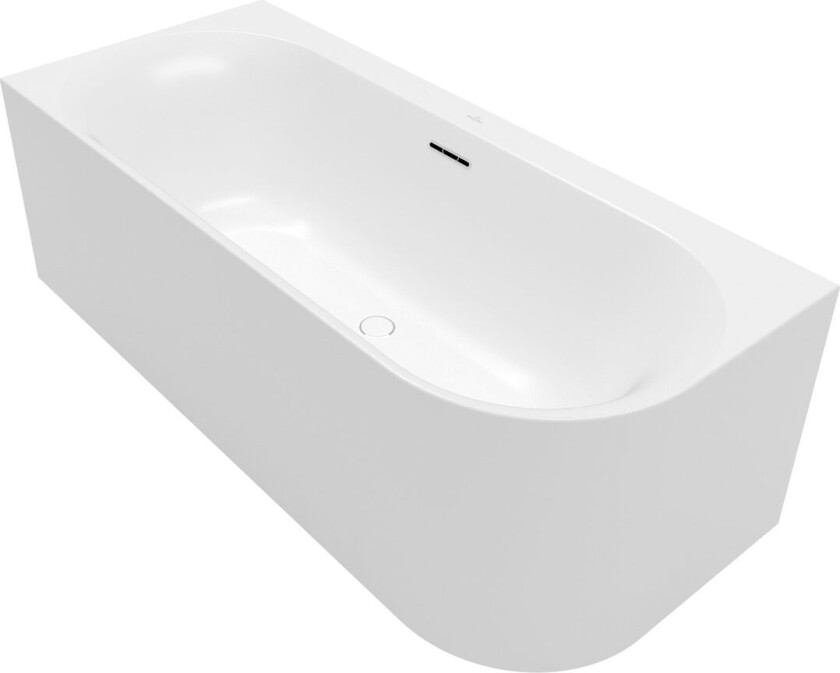 VILLEROY & BOCH LOOP & FRIENDS OVAL DUO BACK-TO-WALL BADEKAR 180X80 VENSTRE STONE WHITE