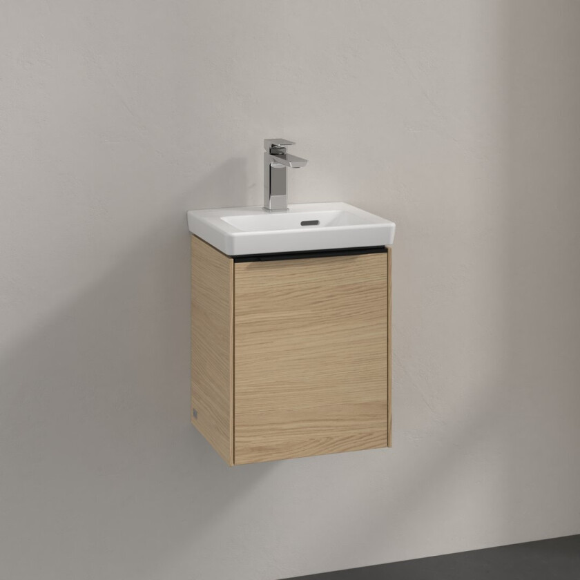 VILLEROY & BOCH SUBWAY 3.0 SERVANTSKAP 35X42 HØYRE NORDIC OAK HÅNDTAK I VOLCANO BLACK