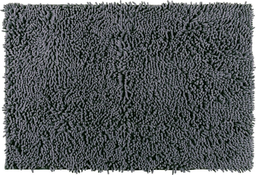 WENKO CHENILLE BADEMATTE 50X80 CM - MØRK GRÅ