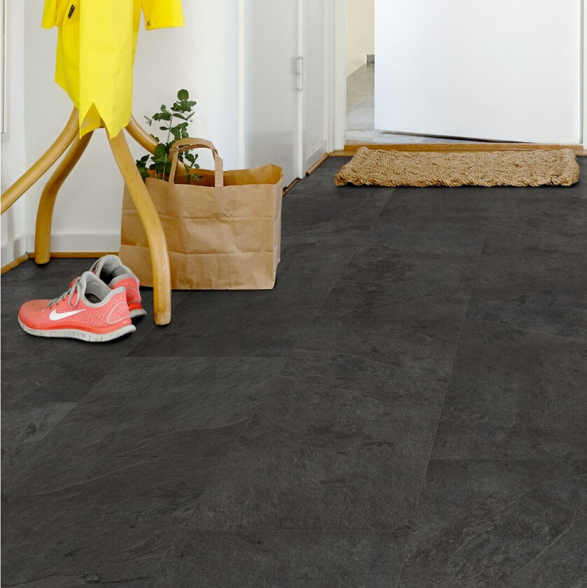 PERGO VINYLGULV TILE BLACK SCIVARO SLATE OPTIMUM KLIKK