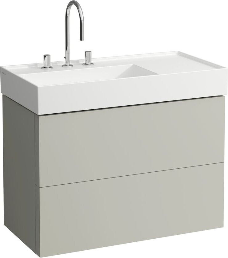 LAUFEN KARTELL SERVANTSKAP 90 CM F/HØYRESTILT HYLLE PEBBLE GRÅ