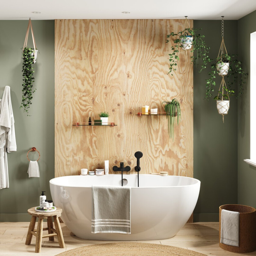 ALLIBERT ASARA FRITTSTÅENDE BADEKAR 165X80 HVIT