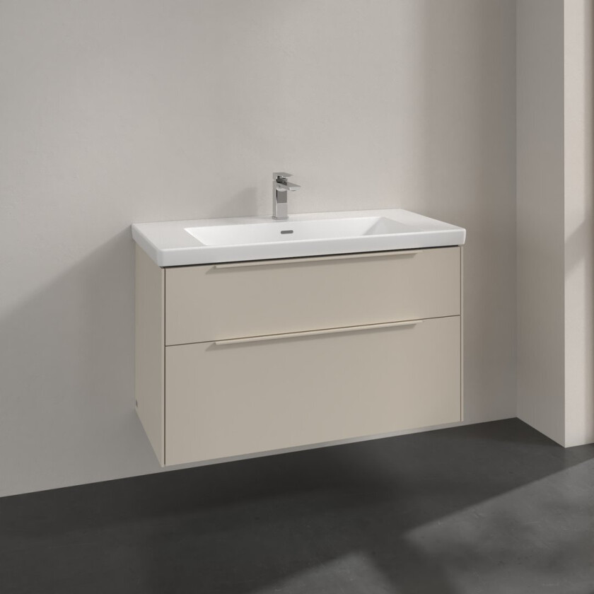 VILLEROY & BOCH SUBWAY 3.0 SERVANTSKAP 97X57 CASHMERE GREY HÅNDTAK I MØBELETS FARGE