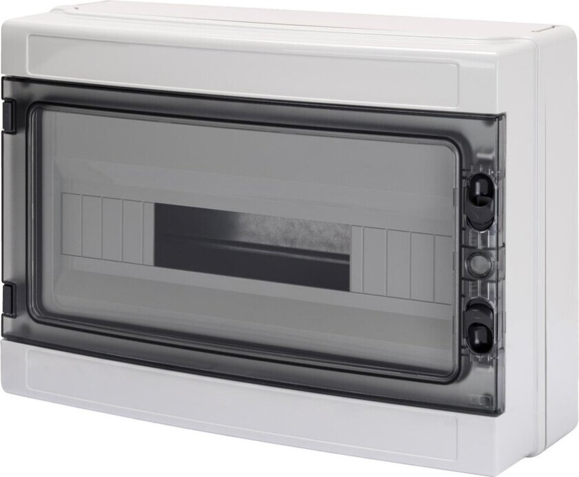 GEWISS SIKRINGSSKAP 18 MODULER IP65 PLAST GRÅ MED JORDSKINNE