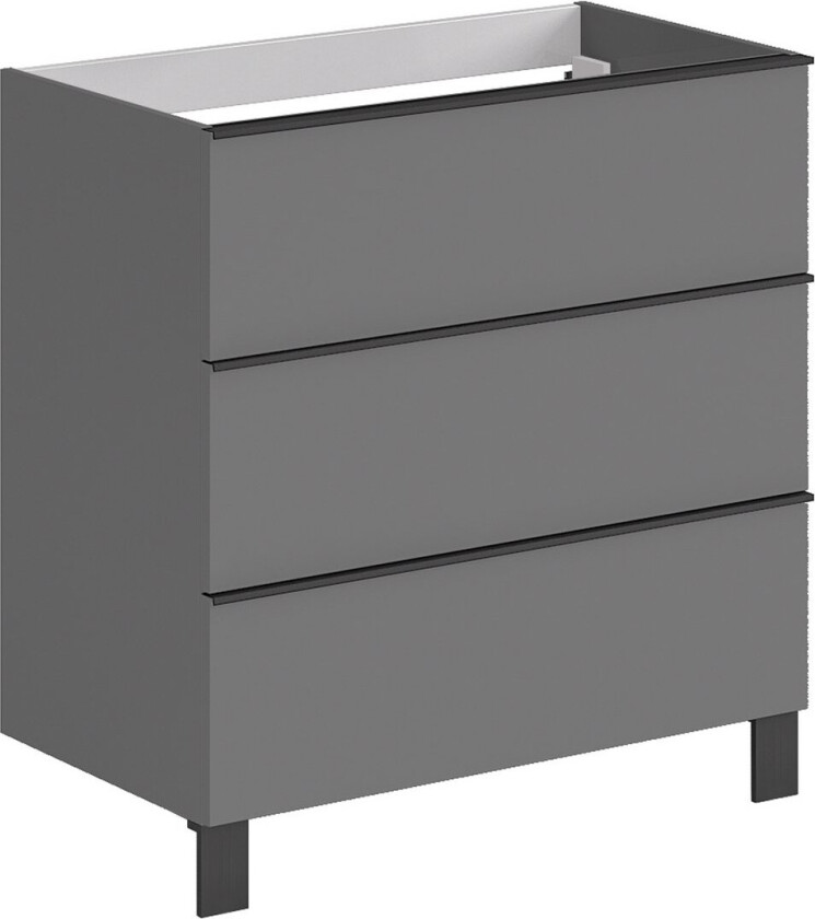 ALLIBERT SANTIAGO UNDERSKAP 80 CM ONYX GRÅ