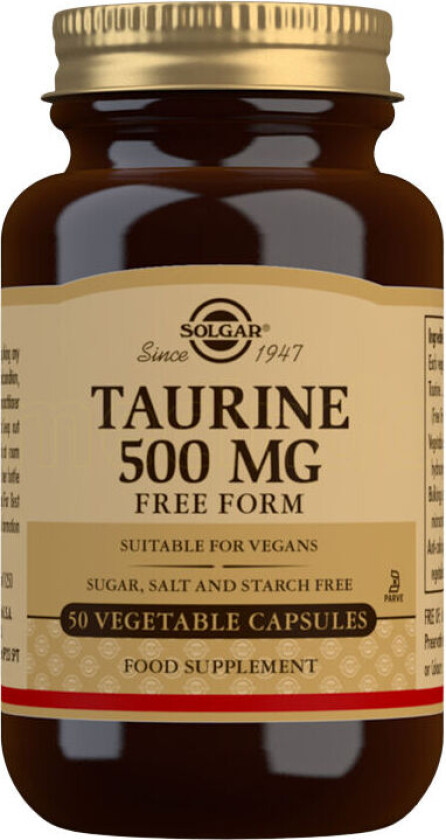 Taurine 500mg - 500 mg - 50 Kapslar