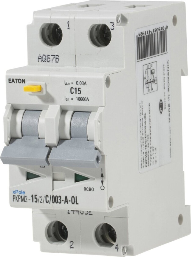 EATON PKPM2 15A/2POL/30MA-A-VARIANT