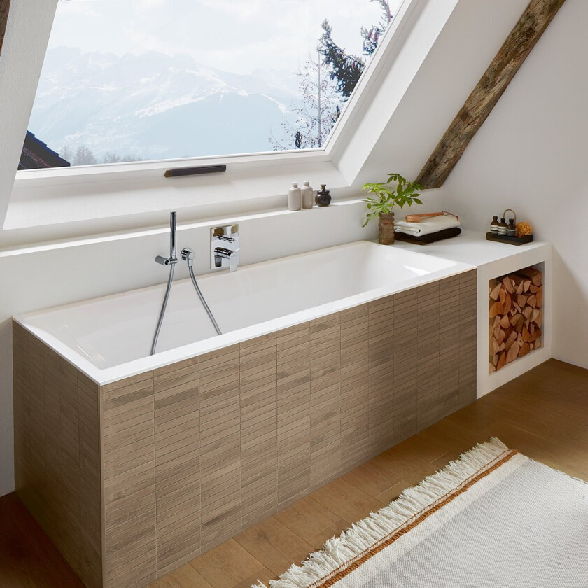 VILLEROY & BOCH SUBWAY 3.0 BADEKAR 170X75 FOR INNBYGGING HVIT ALPIN M/SILENTFLOW VANNPÅFYLLING