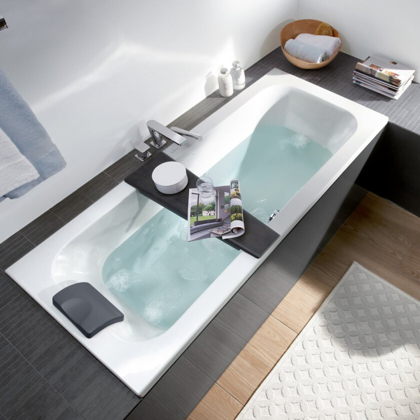 VILLEROY & BOCH LOOP & FRIENDS SQUARE BADEKAR 180X80 FOR INNBYGGING HVIT ALPIN