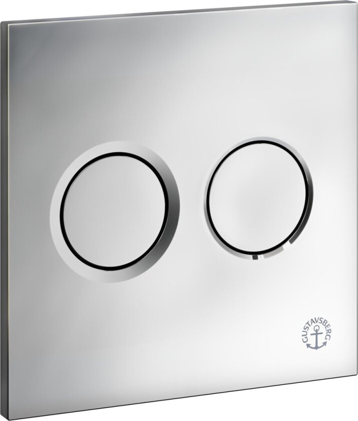 GUSTAVSBERG TRIOMONT TOALETTKNAPP F/FIKSTUR XS M/DOBBELSPYLING, RUND KROM