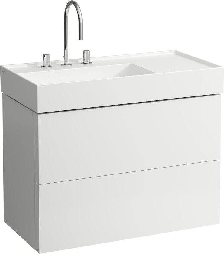 LAUFEN KARTELL SERVANTSKAP 90 CM F/HØYRESTILT HYLLE HVIT MATT