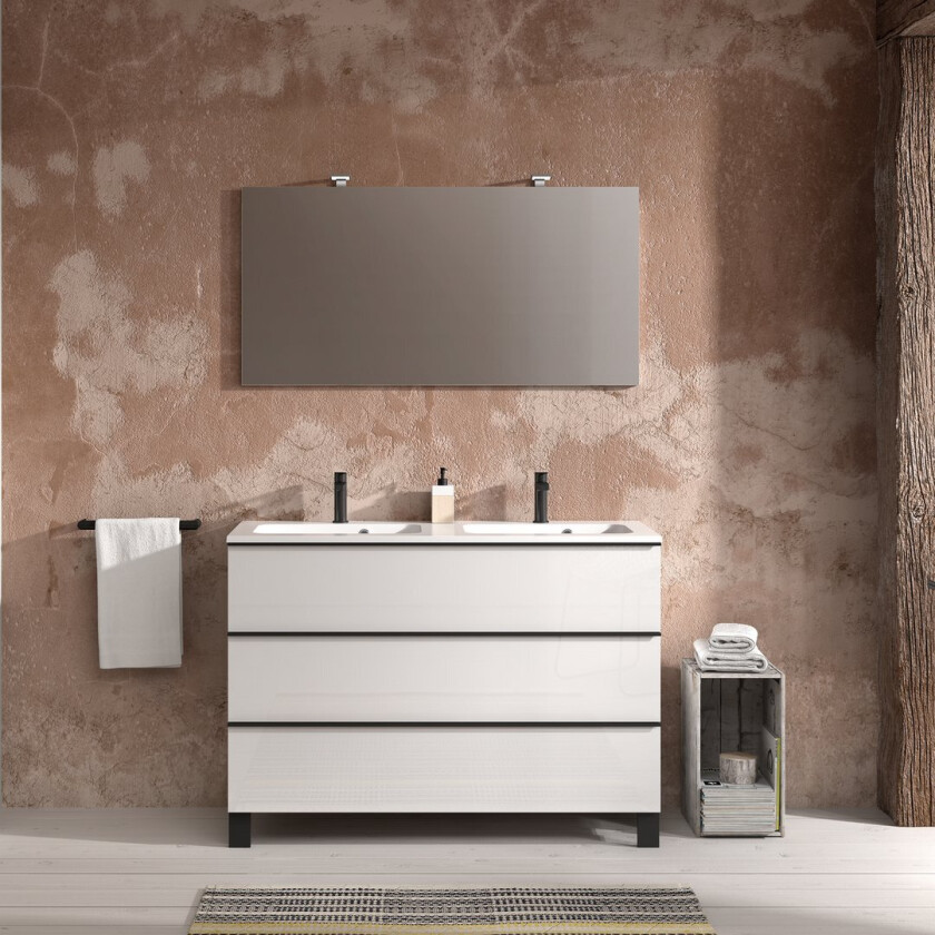 ALLIBERT SANTIAGO UNDERSKAP 120 CM ALPINE HVIT HØYGLANS