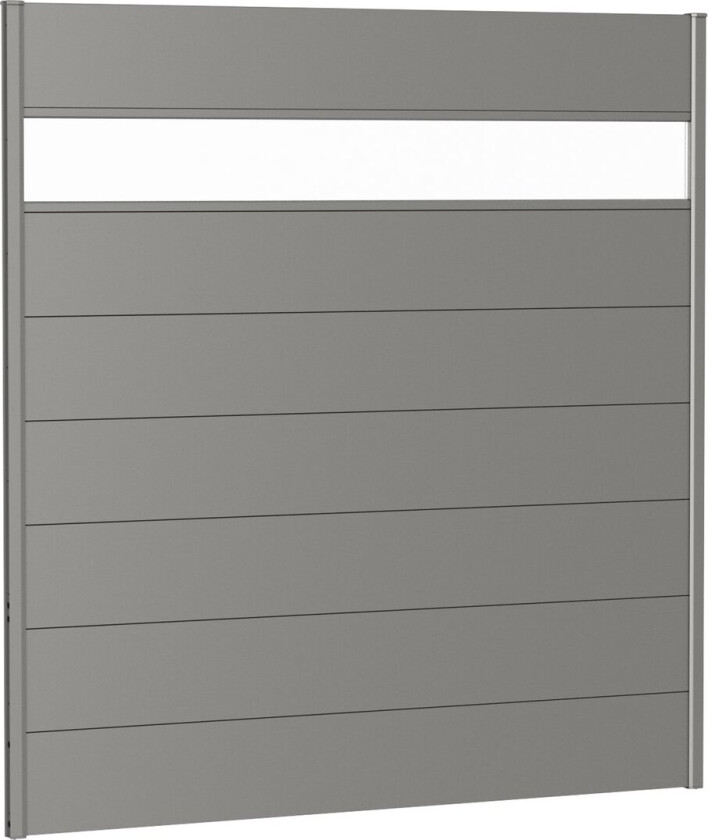 Bilde av BIOHORT VEGGPANEL FOR LEVEGG AKRYLGLASS 180X180 KVARTSGRÅ METALLIC