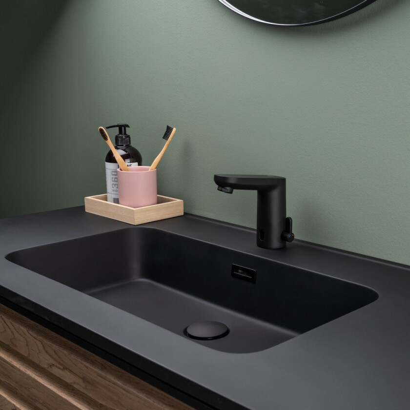 GROHE GET E 6V BERØRINGSFRITT SERVANTBATTERI MATT SORT