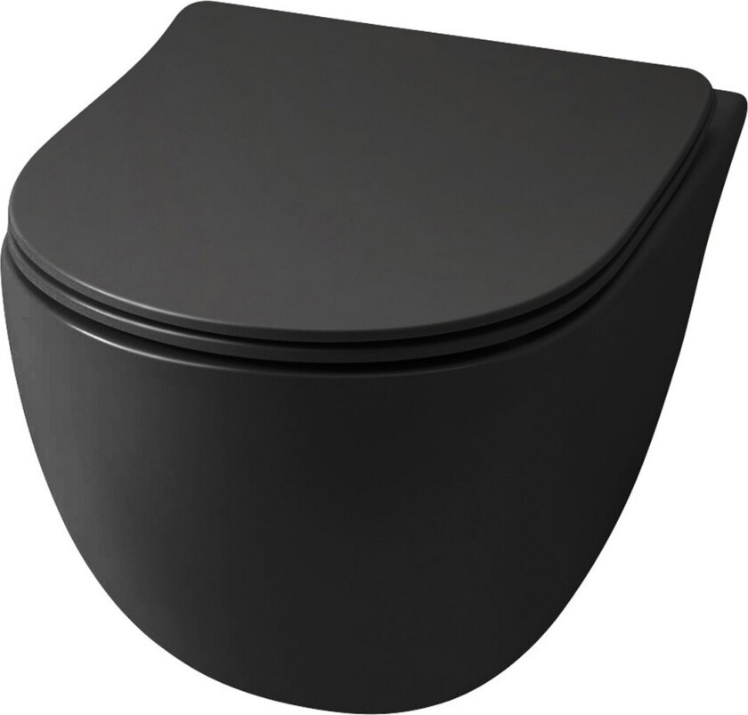 LAVABO FILE 2.0 RIMLESS VEGGHENGT TOALETT MATT SORT