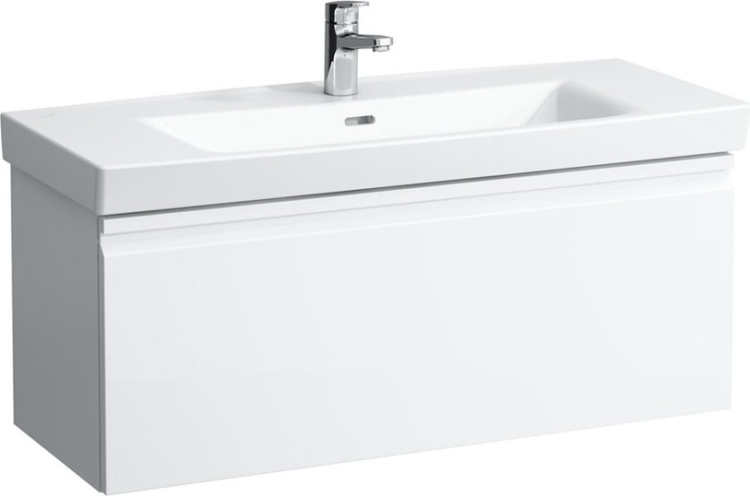 LAUFEN PRO N SERVANTSKAP 97 CM 1 SKUFF & PLASSBESPARENDE VANNLÅS HVIT HØYGLANS