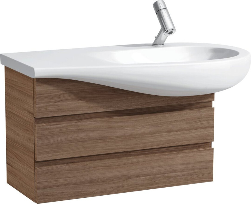 LAUFEN ALESSI ONE SERVANTSKAP M/ 2 SKUFFER, NOCE CANALETTO