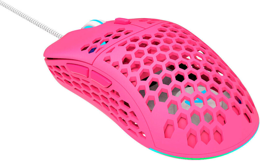 Gamingmus m/RGB (7 knapper) Rosa - Nordic Gaming Vapour