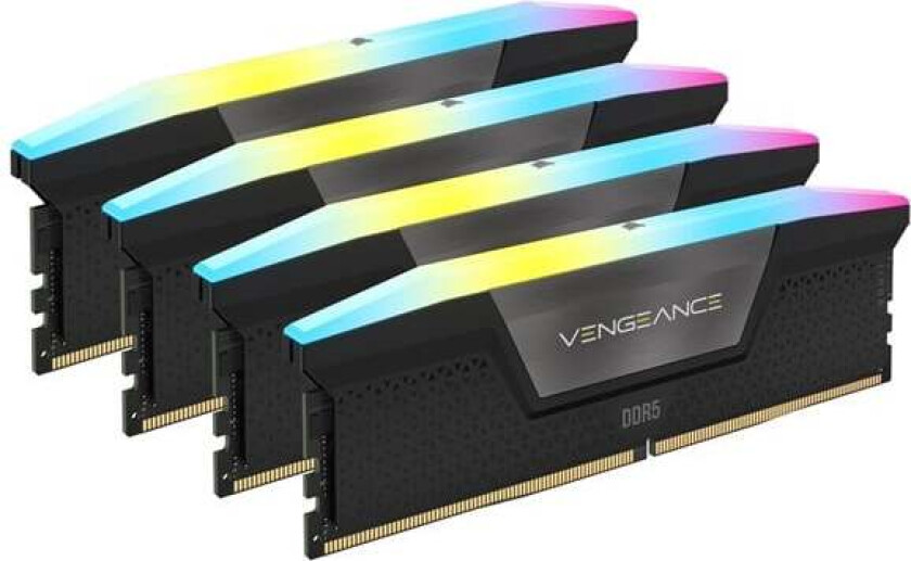 Vengeance RGB DDR5-6400 - 96GB - CL32 - Quad Channel (4 pcs) - Intel XMP - Svart med RGB