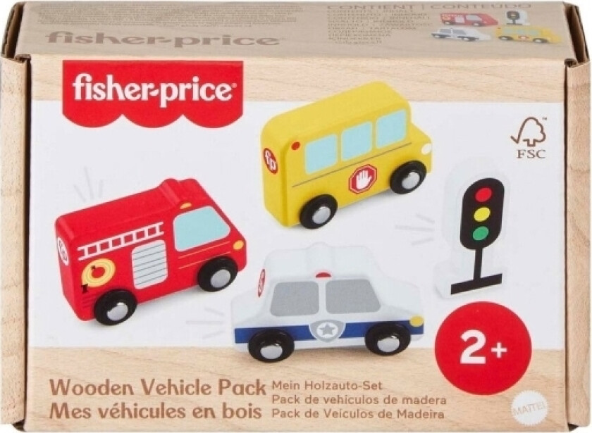 Fisher Price Wood Small Vehicles Pack