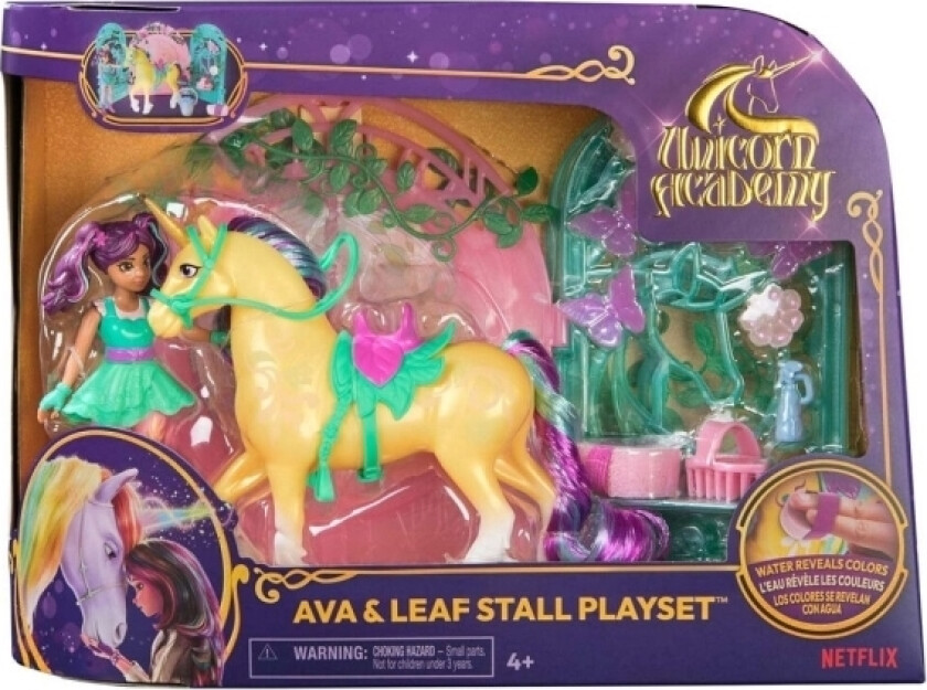 Unicorn Academy Ava & Leaf Stall Playset