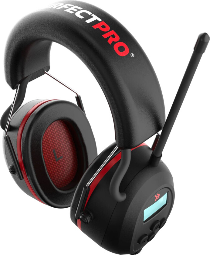 Bilde av PerfectPro H-40 Hørselvern med lyd - 40 timer, FM, Bluetooth, DAB+ - Svart