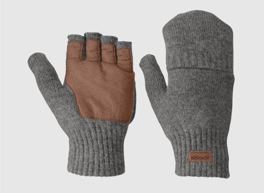 Men'S Lost Coast Fingerless Mitts Pewter
