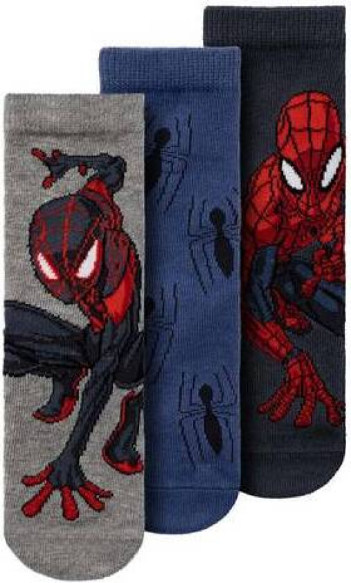 Name It Osh Spiderman 3-Pack Sokker, India Ink