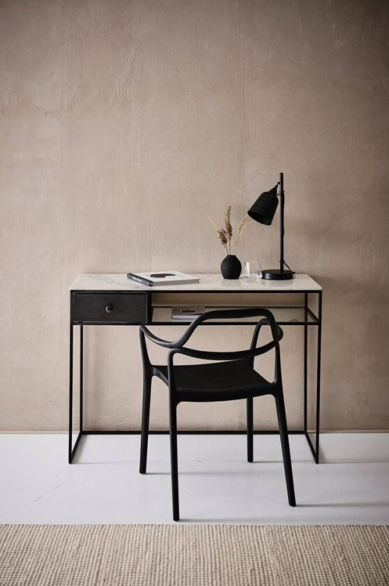 skrivebord 40x110 cm Marmor/svart