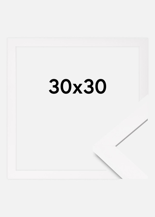 Ramme Bga Classic Akrylglass Hvit 30x30 Cm