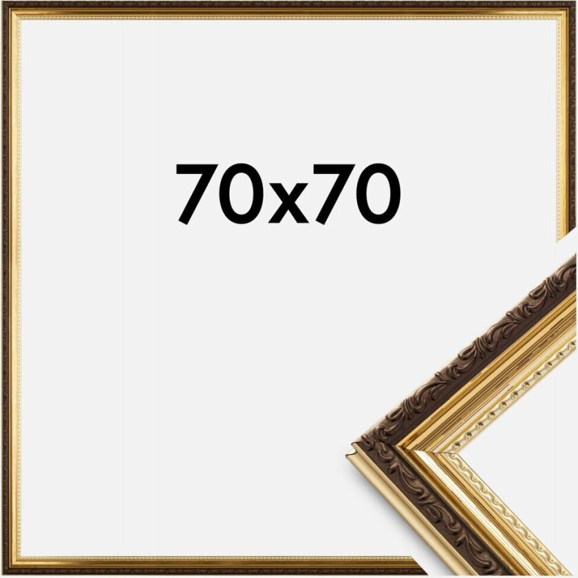 Ramme Abisko Akrylglass Gull 70x70 Cm