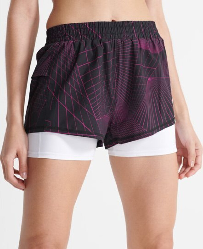 Sport Løpeshorts med to lag