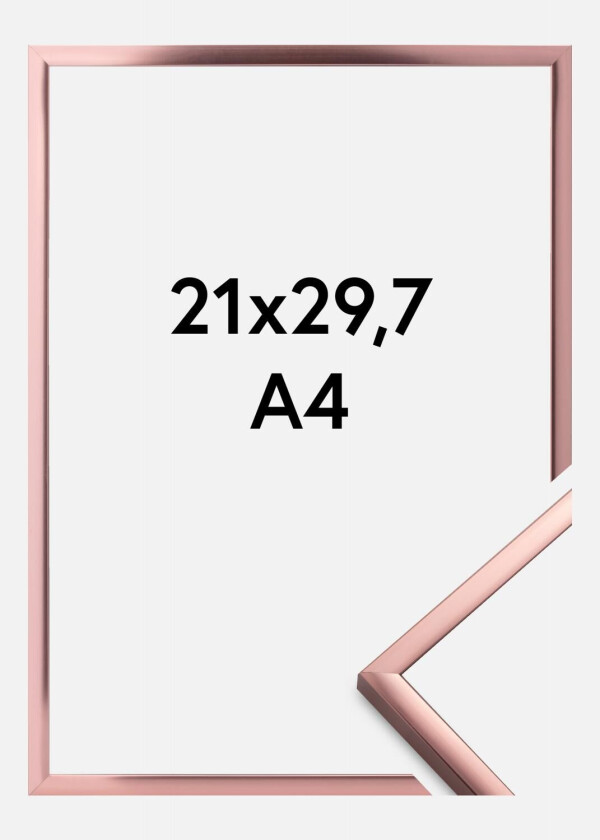 Ramme Poster Aluminum Roségull 21x29,7 Cm (A4)