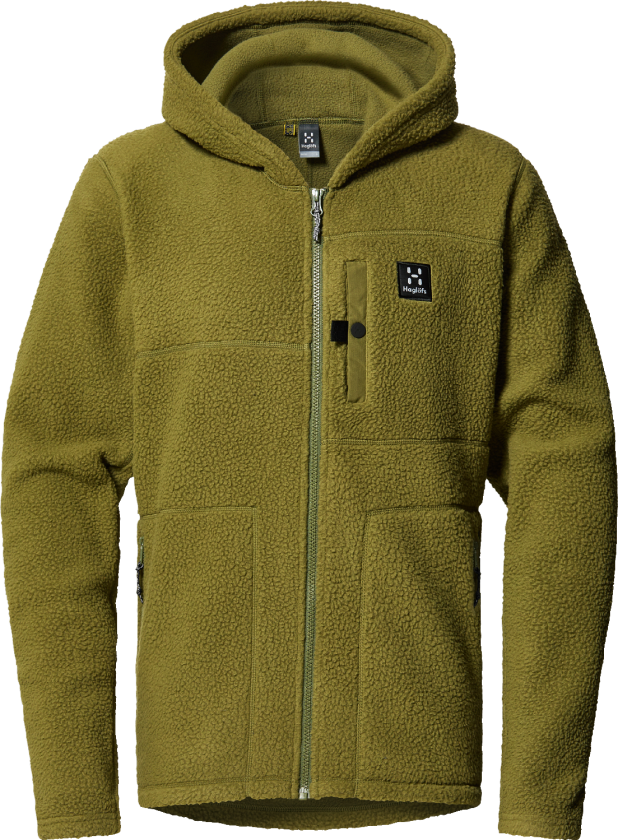 Men's Malung Pile Hood Olive Green S, Olive Green