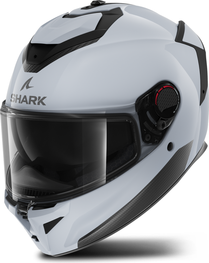 Helhjelm Spartan GT Pro Blank Lys Hvit Glanset