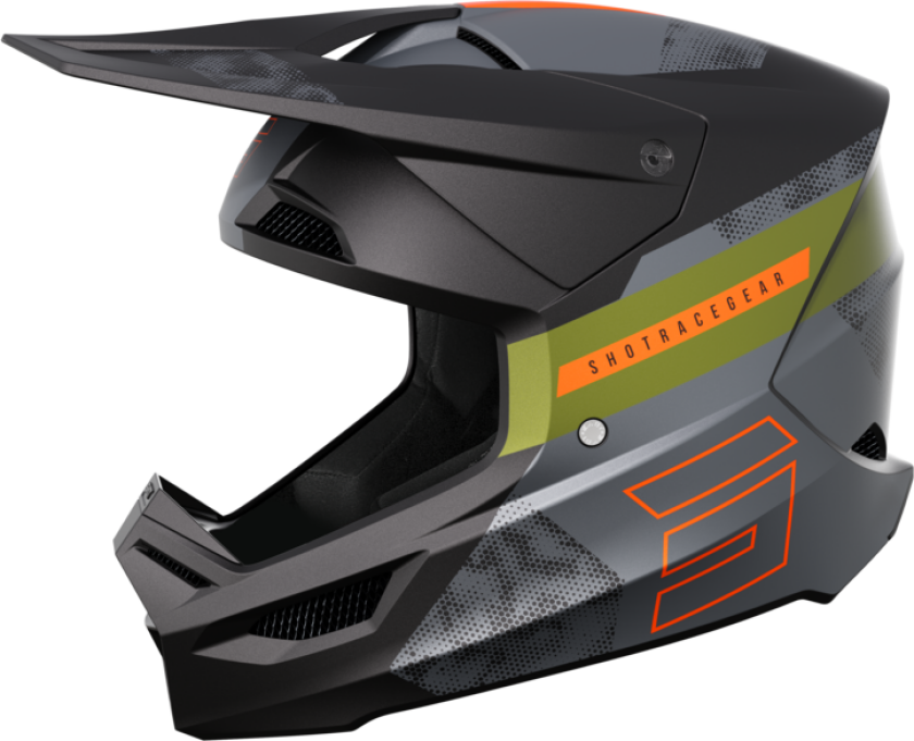 Shot Race Gear Crosshjelm Shot Furious Patrol Svart-Khaki