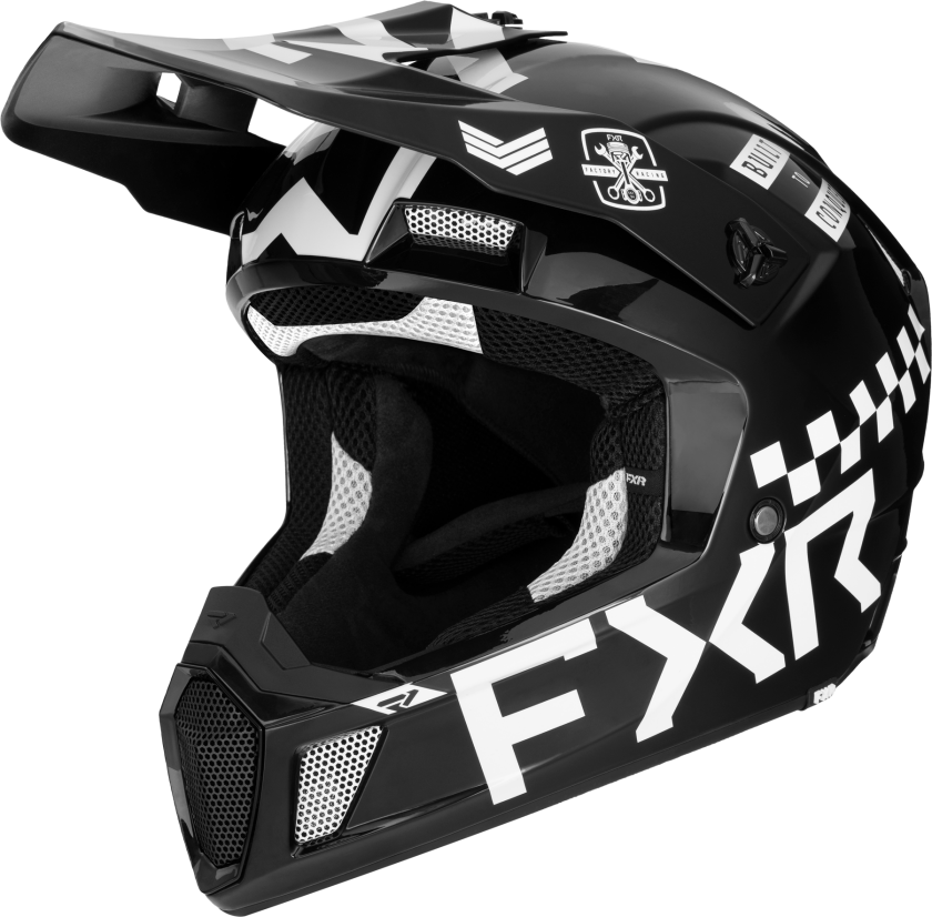 Crosshjelm Clutch Gladiator Svart-Hvit