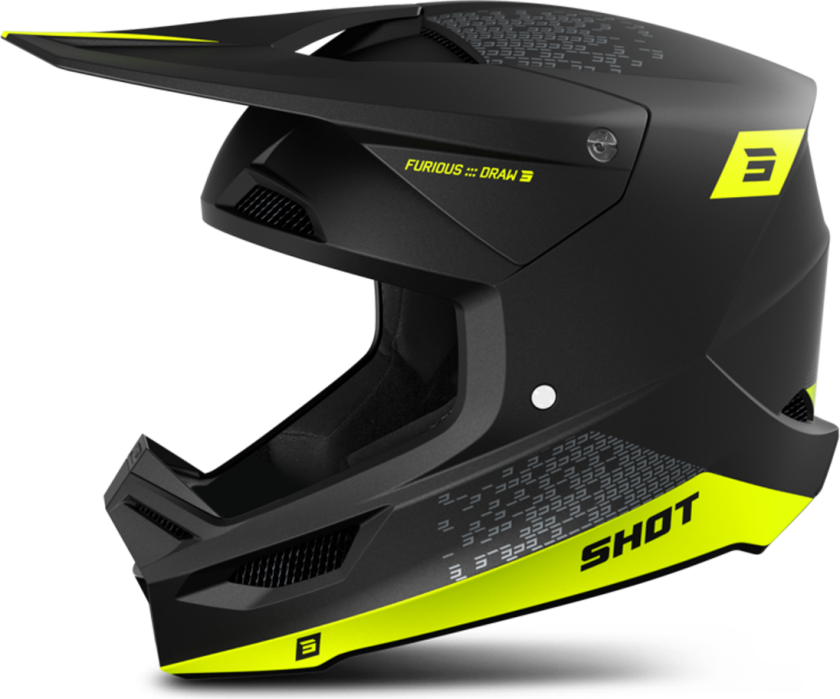 Shot Race Gear Crosshjelm Shot Furious Draw Blå-Neongul