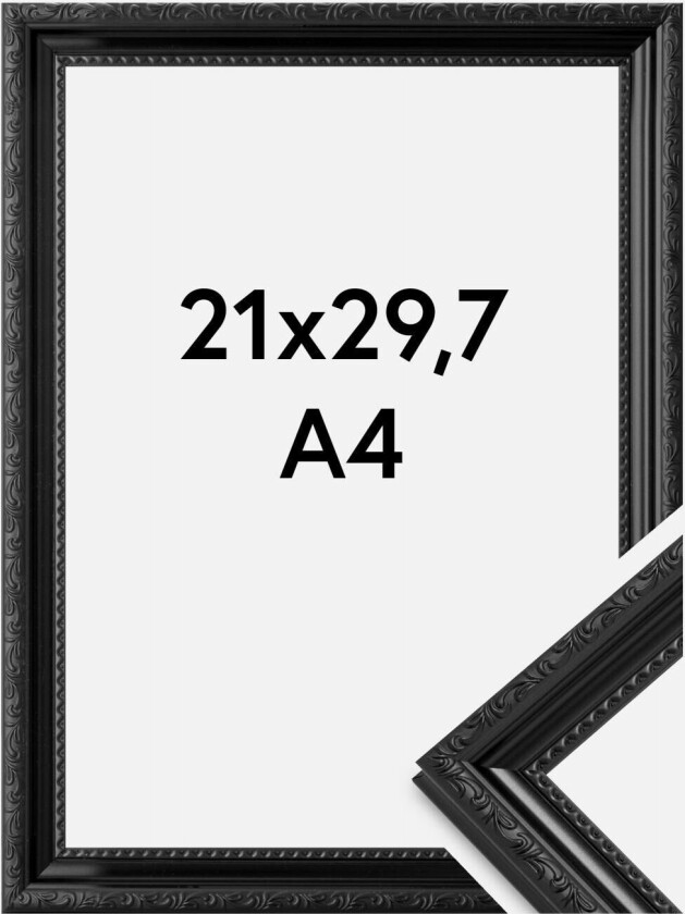 Ramme Abisko Akrylglass Svart 21x29,7 Cm (A4)